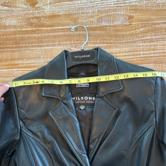 Womens Wilson’s leather jacket with tie - Picture 11 of 12